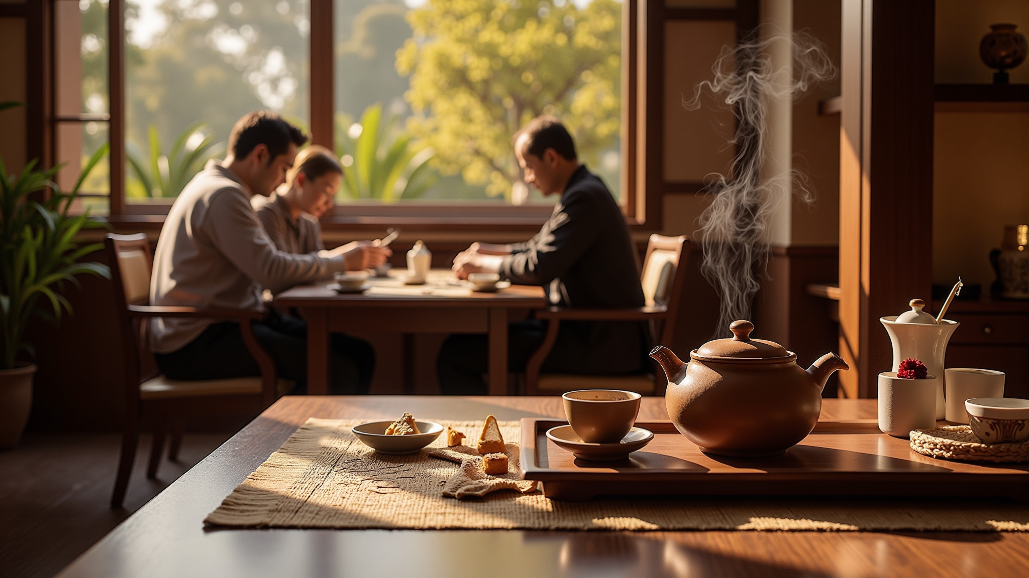 贵人茶门店空间设计——材质与光影的东方意境